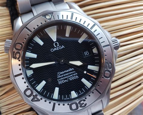 omega seamaster tritium|Omega Seamaster titanium watch.